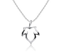 Leaf Shaped Silver Necklace SPE-3635